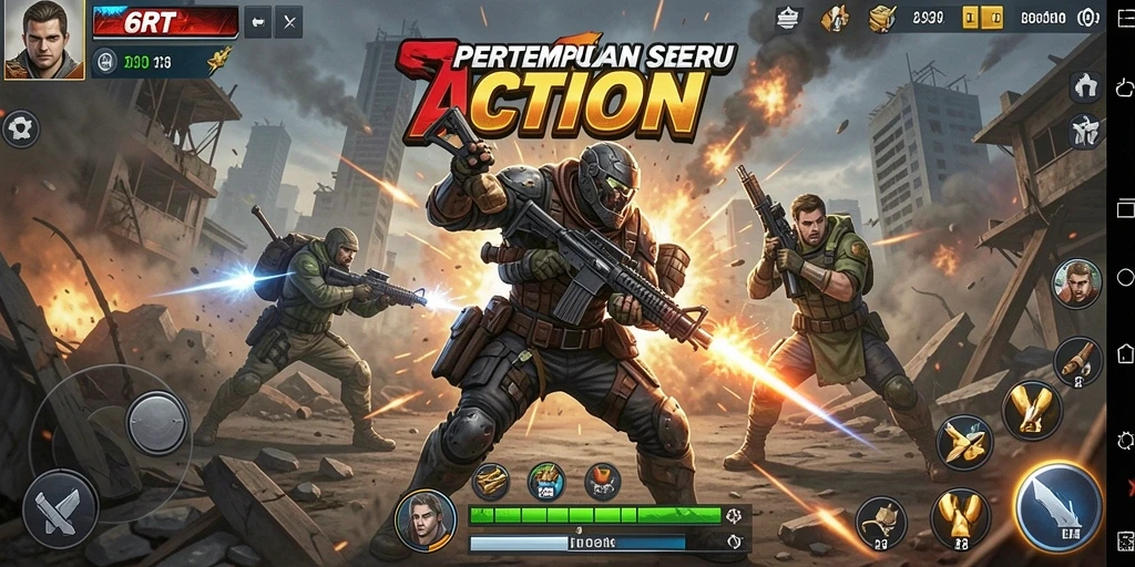 Tampilan gameplay seru di 6RT dengan aksi yang mendebarkan.