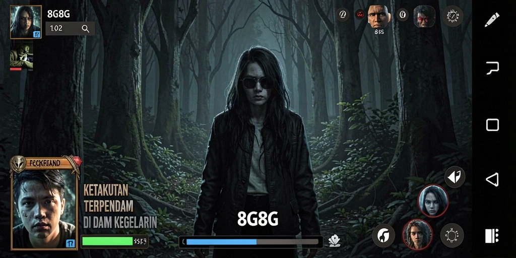 Tampilan gameplay mencekam dari 8G8G yang menggugah rasa ingin tahu.