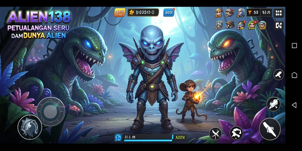 Screenshot utama ALIEN138 yang menampilkan gameplay mengasyikkan.