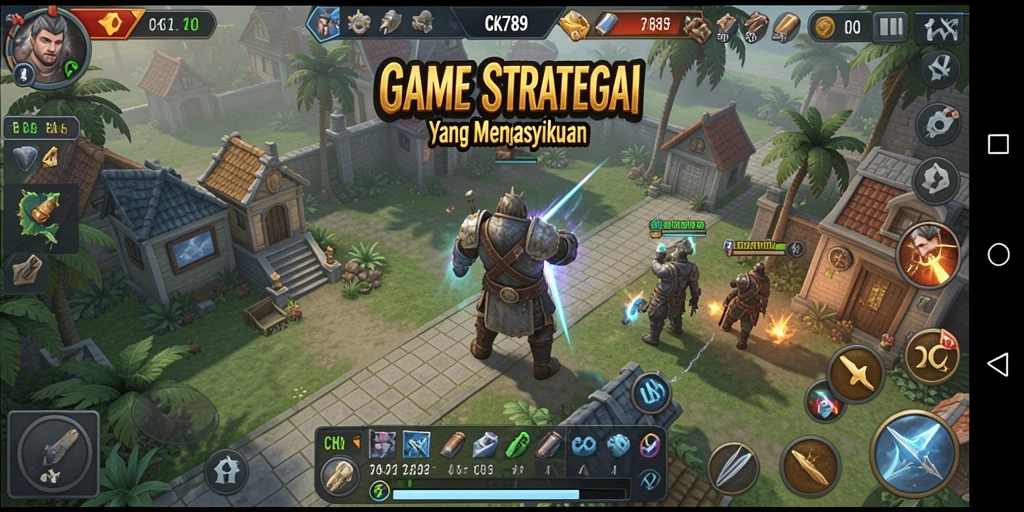 Gameplay CK789 menampilkan pertempuran strategi yang mendebarkan dan interaksi antar pemain.