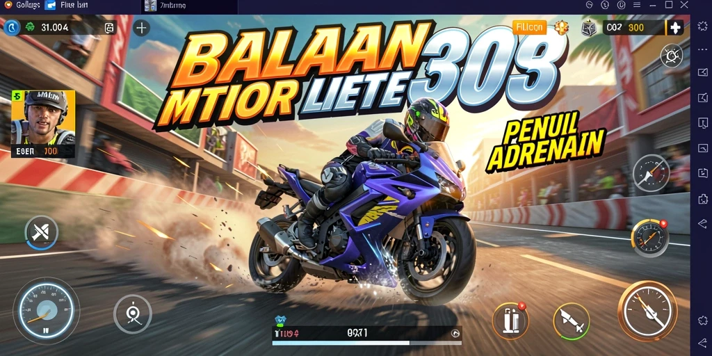 Tampilan gameplay seru balapan motor di FILTER303.
