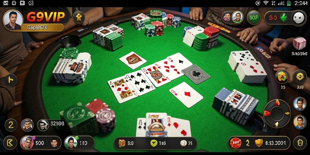 Screenshot G9VIP menampilkan gameplay seru Gaple.