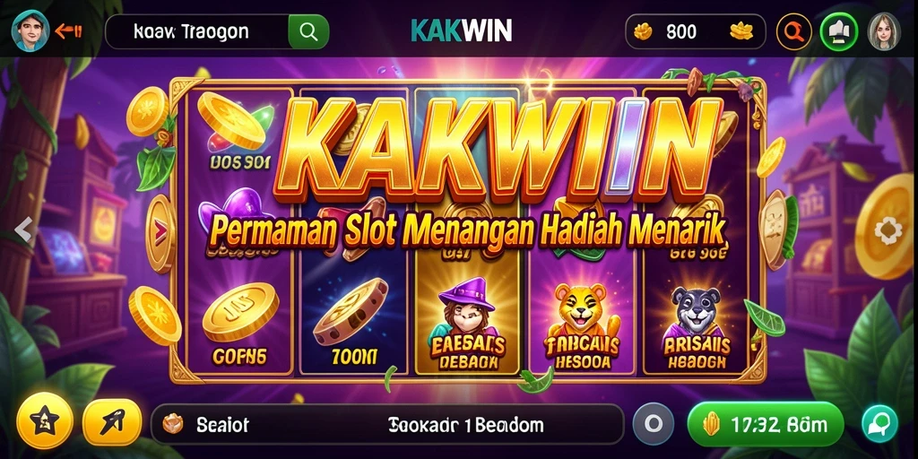 Tampilan gameplay menarik KAKWIN dengan fitur slot interaktif.