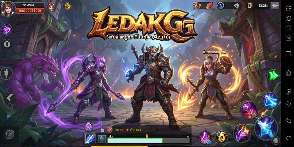 Tampilan aksi seru dari gameplay LEDAKGG yang menegangkan.