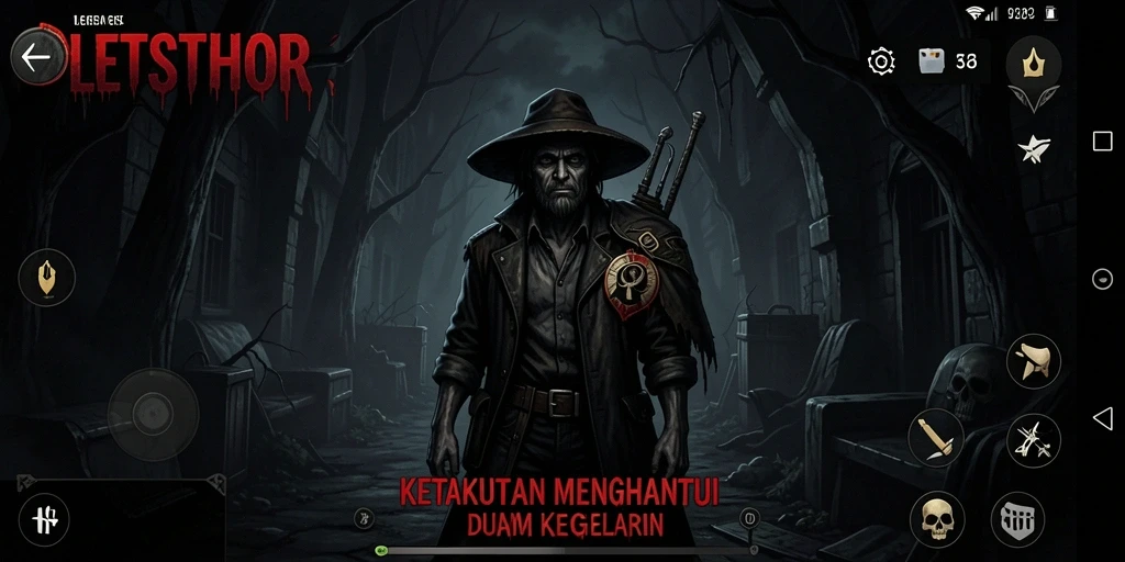 Gameplay mencekam dalam LETSTHOR dengan suasana penuh ketegangan.