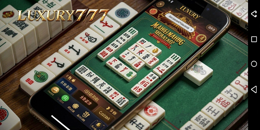 Tampilan gameplay menarik dari LUXURY777 dengan elemen Mahjong.