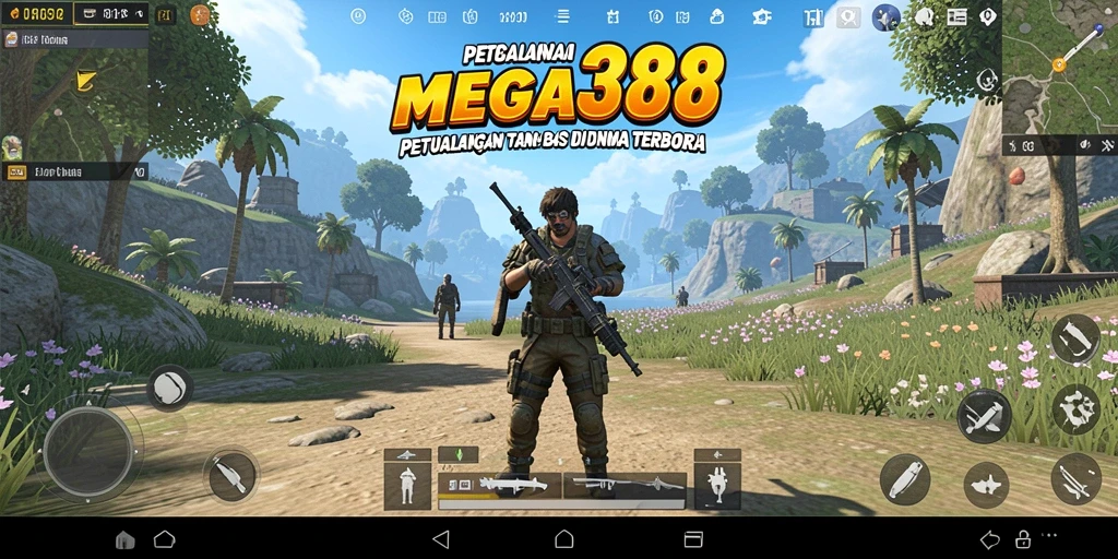 Gameplay MEGA388 yang menampilkan dunia terbuka yang luas dan interaktif.