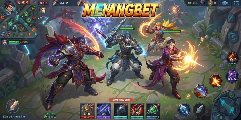 Tampilan seru gameplay MOBA di MENANGBET yang penuh aksi.