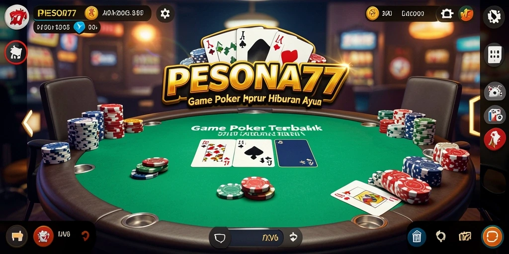 Screenshot gameplay PESONA77 yang menampilkan suasana permainan poker.