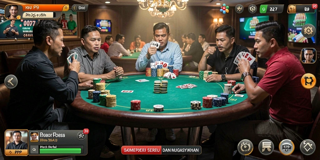 Tampilan gameplay Poker yang mendebarkan di PP7.