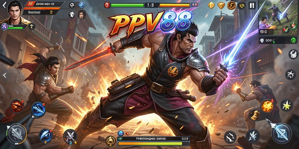 Screenshot gameplay PPV88 menampilkan aksi pertarungan yang mendebarkan.