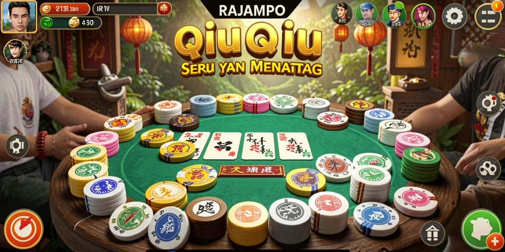 Gameplay seru RAJAMPO dengan kartu QiuQiu.