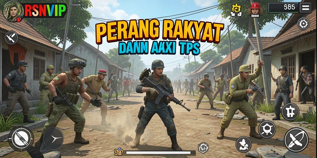 Gameplay seru RSNVIP menampilkan pertempuran mendebarkan dan strategi tim.