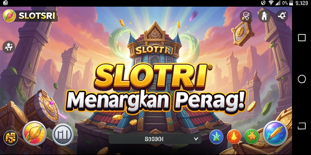 Tampilan gameplay SLOTSRI yang menegangkan saat mempertahankan menara.