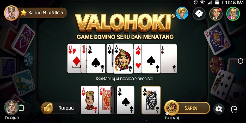 Screenshot VALOHOKI menampilkan gameplay seru permainan Domino.